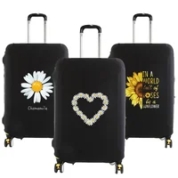 Luggage Protective Cover Daisy Pattern Printed for 18 To 28 Inch Fashion Suitcase Elastic Dust Bags Case Travel Accessories 1