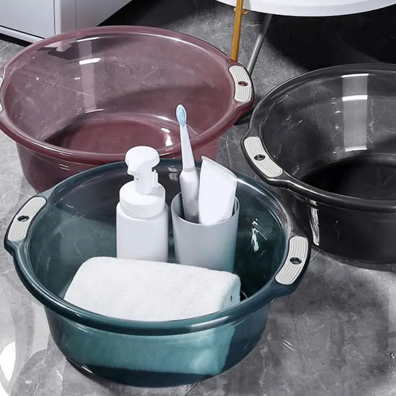 Transparent Washbasin Non-slip Multipurpose Anti Slip Thickening Durable Easy-to-clean Plastic Basin Laundry Tub