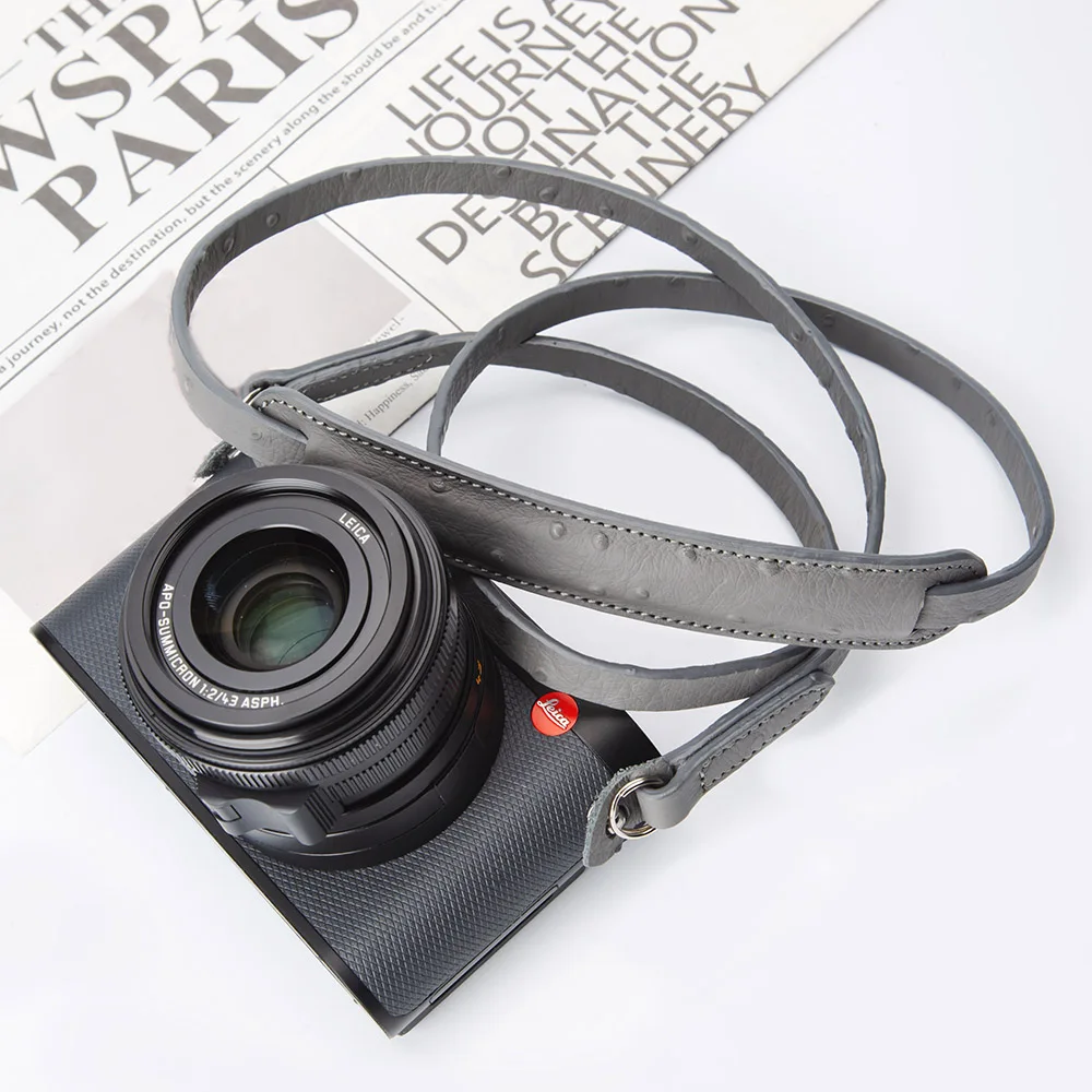115cm 유니버설 가죽 카메라 넥 스트랩 숄더 스트랩 숄더 슬링 벨트 라이카 후지필름 니콘 DSL DSLR 카메라용
