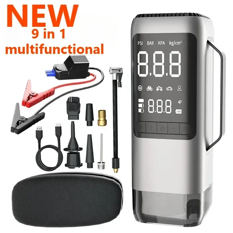 BAYU 6-in-1 Portable Car Emergency Kit | Pressure Washer + Vacuum + Jump Starter + More