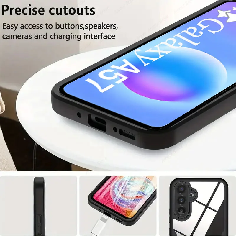 360-Degree Shockproof Clear Phone Case with Full Protection