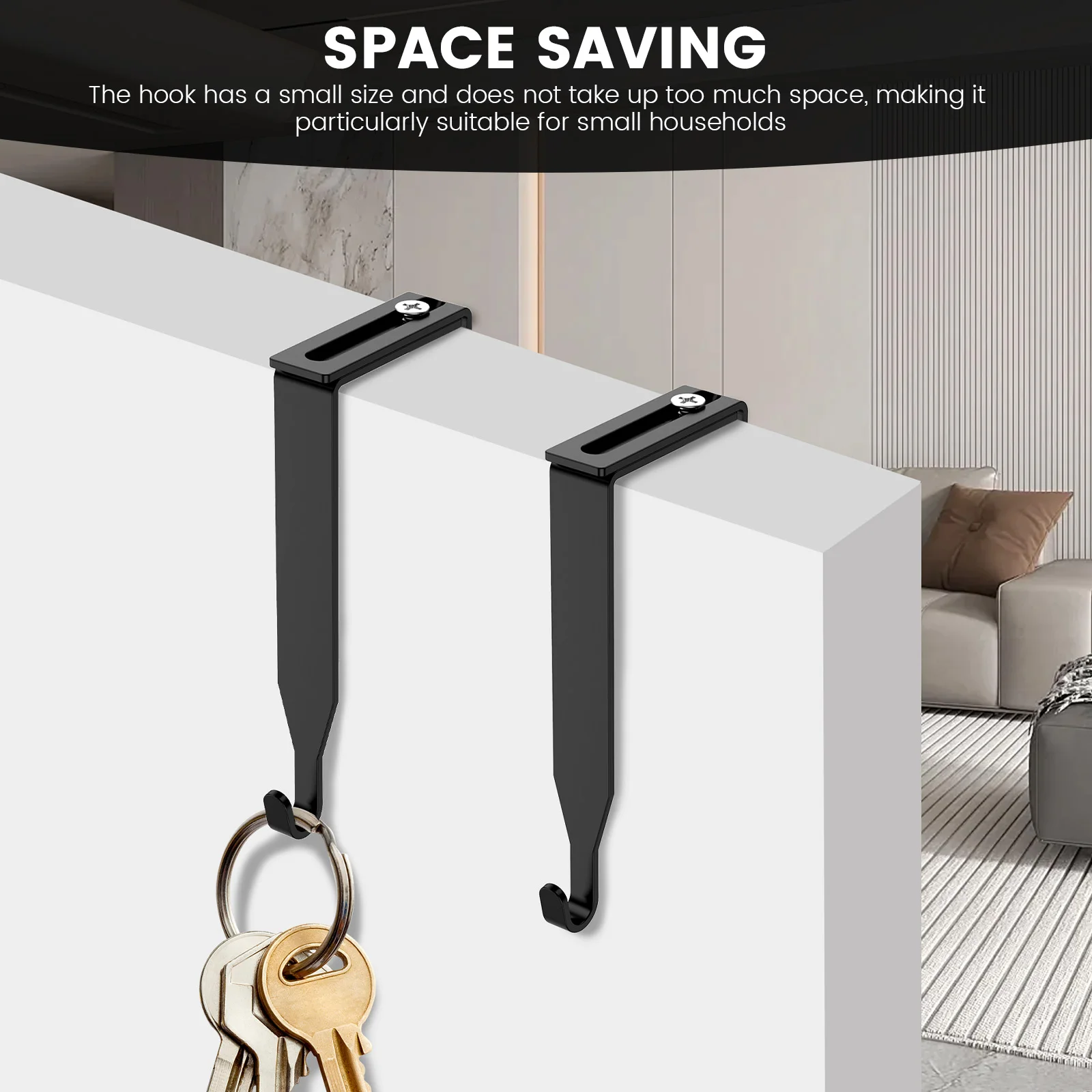 Metal Over Door Hook Adjustable Hanger for Home Storage