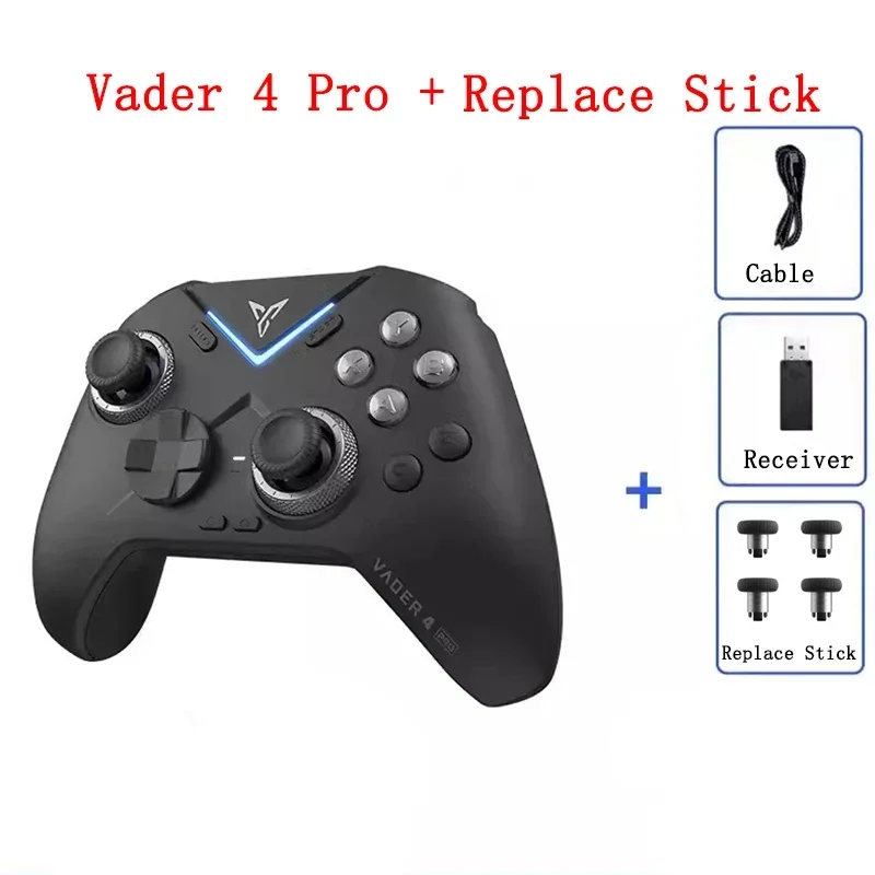 Controlador Flydigi Vader 4 Pro con interruptor de gatillo vibratorio y ajuste de joystick, mango de juego inalámbrico compatible con PC, Switch y dispositivos móviles