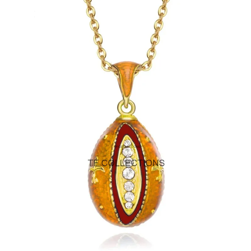 Hottest Jewelry Brass Enamel HandMade Russian Easter Sword Vintage Egg Pendant Charm Necklace Gift To Women Or Girls 2024 New 5