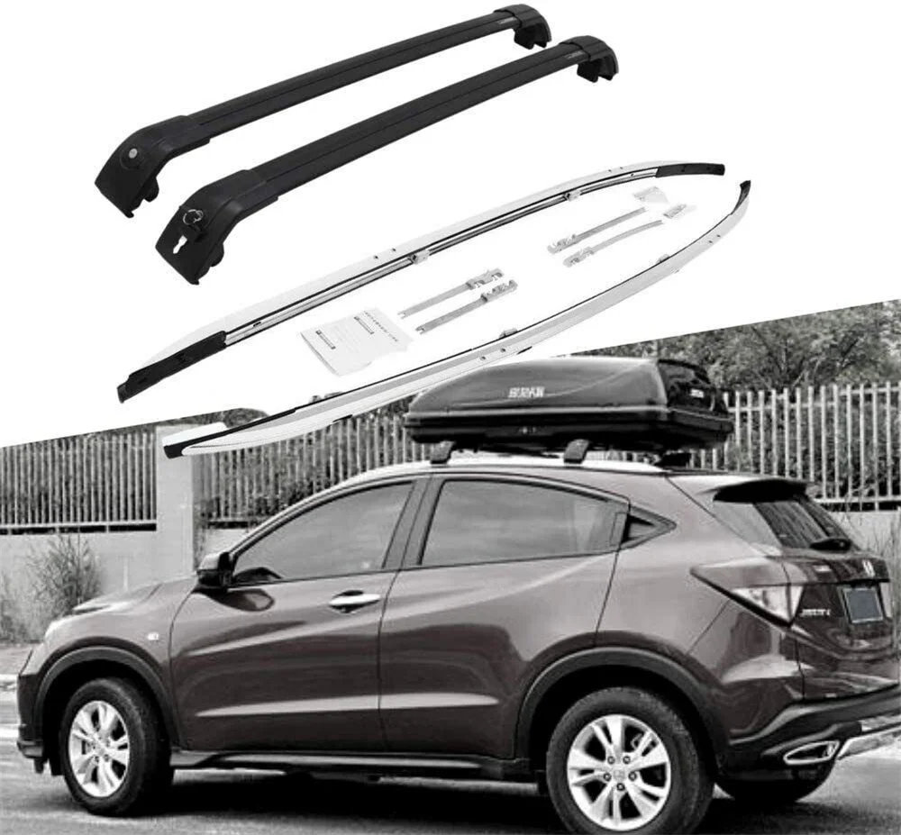 

4Pcs Aluminum Roof Rail Rack Cross Bar Crossbar Fit for Honda Vezel HRV HR-V 2016-2021