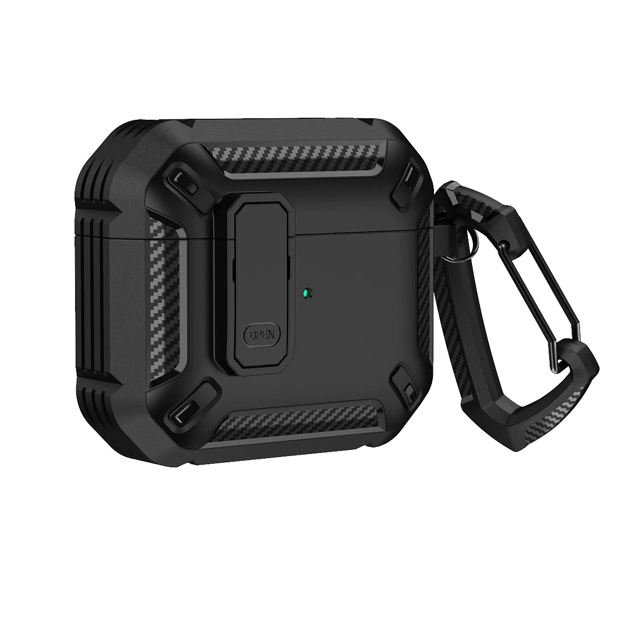 Deluxe Shockproof Earphone Case with Keychain Attachment