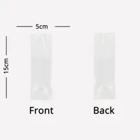 100pcs 5x15cm Glossy Clear Plastic Bag Eco-friendly Smell Proof Waterproof Flat Bottom Heat Seal Vacuum Pouches with Tear Notch 2