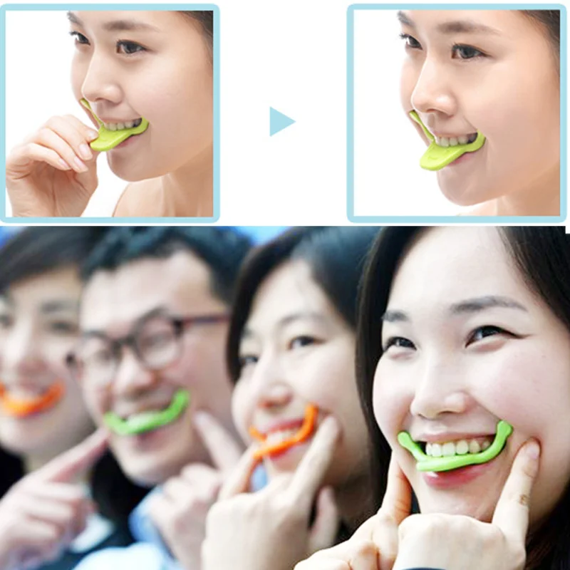 매력적인 스마일 교정기 미니 스마일 메이커, 유용한 입 근육 스트레칭 도구, 입 모양 운동용 랜덤 페이스 트레이너