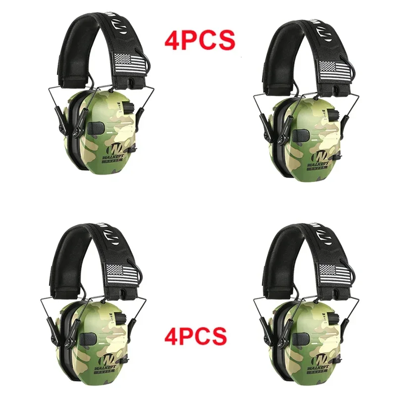 

4 шт. Электронные Наушники для стрельбы ударные спортивные противошумные наушники усилитель звука тактическая Защитная гарнитура