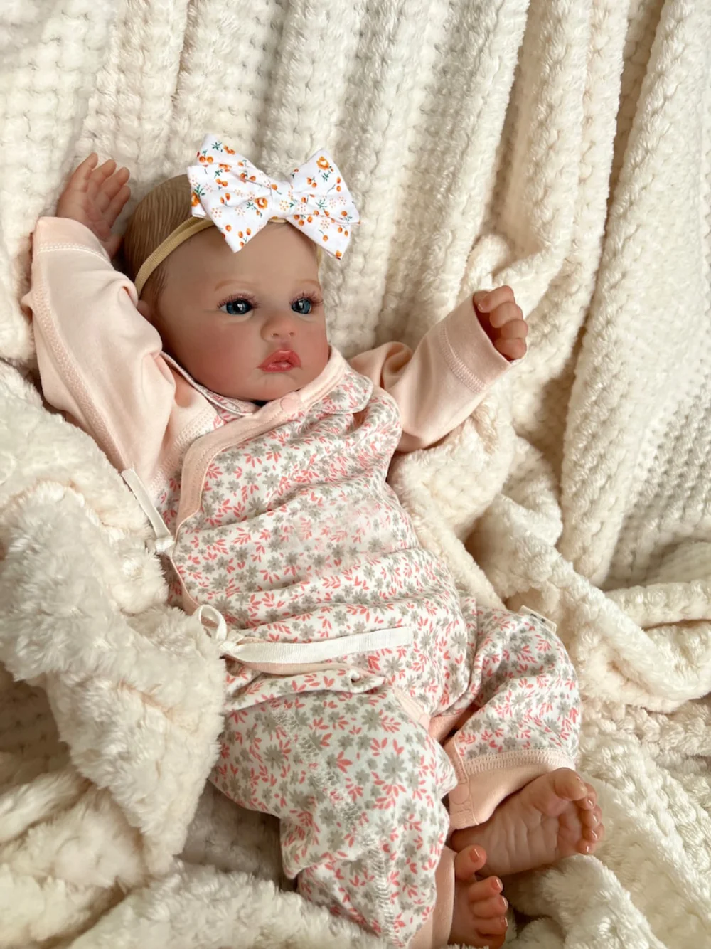 17inch Already Finished Reborn Baby Doll Meadow Soft Body 3D Painted Skin with Visbile Veins Collectible Art Doll Christmas Gift