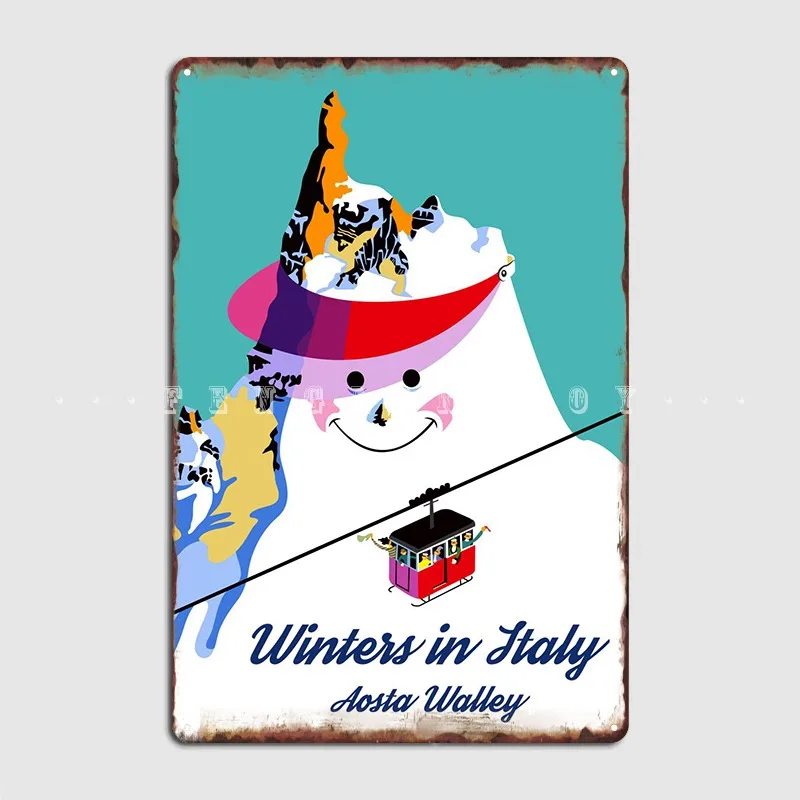 

Зимы в Италии металлический знак стена паб настроить гараж украшение роспись оловянный знак плакат
