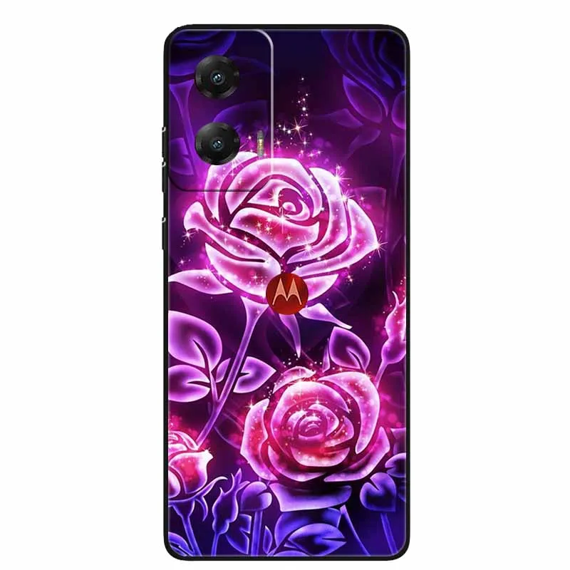 Cover WBWONE Per Motorola Moto G85 5G - Custodia Morbida TPU Effetto Sfumato Rosa Viola