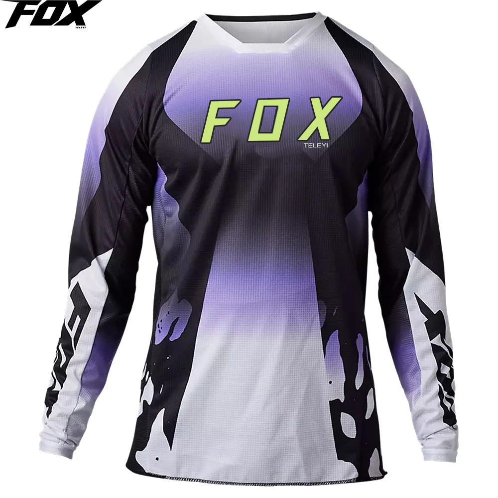 

2023 Men's Downhill Jerseys teleyi Fox Mountain Bike MTB Shirts Offroad DH Motorcycle Jersey Motocross Sportwear Clothing Bike