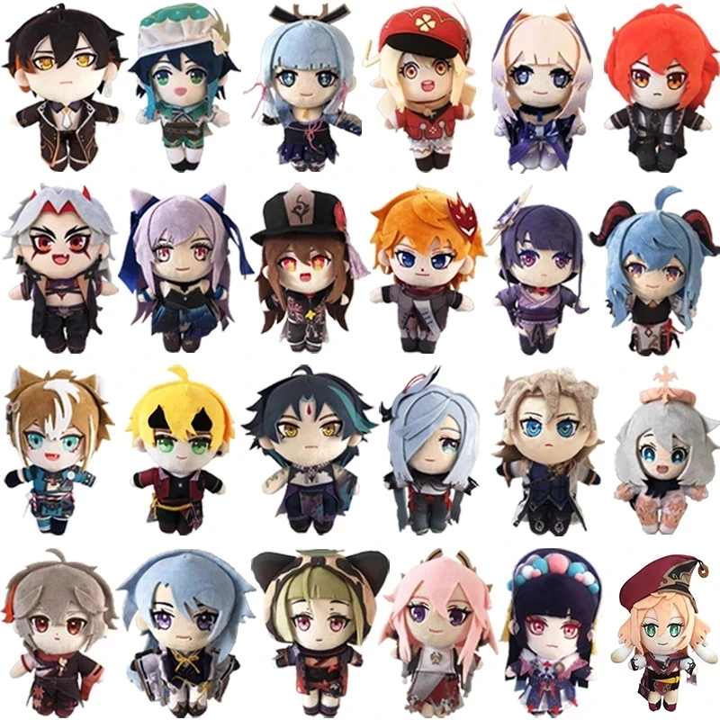 Anime Al Haitham Cosplay Zhong Li Xiao Tartaglia Mona Plush Doll Toy 20cm Genshin Impact Game Cute Soft Stuffed Pillow Kids Gift genshin impact stationery stickers anime al haitham tartaglia curly sticker stationery student sellotape waterproof kawaii decor