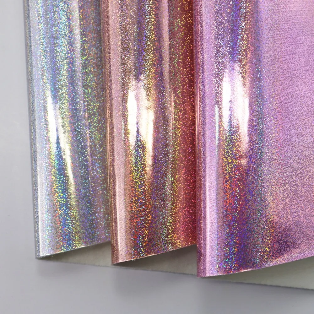 Leather Fabric Iridescent Holographic Faux Synthtic For Earring Bowes Handbags Wedding Decoration