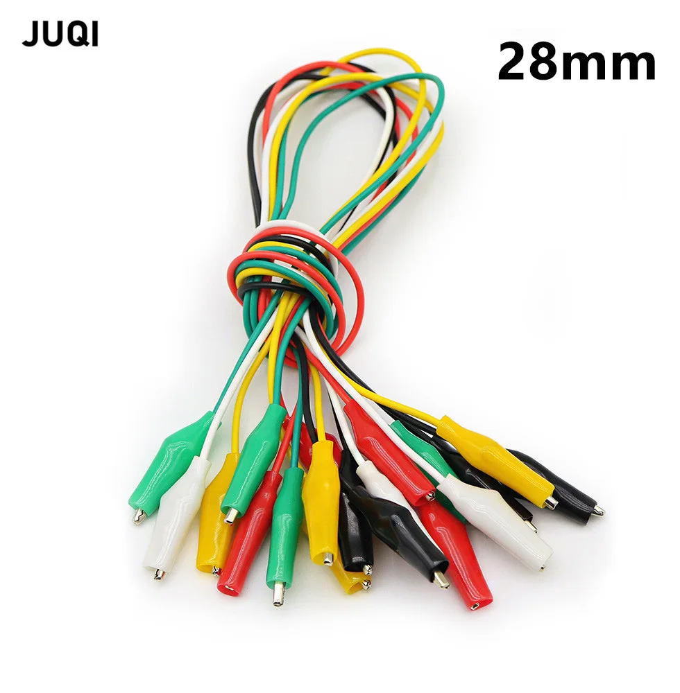 Wire Double-Ended Crocodile clips Cable Alligator test leads *Top Quality! 