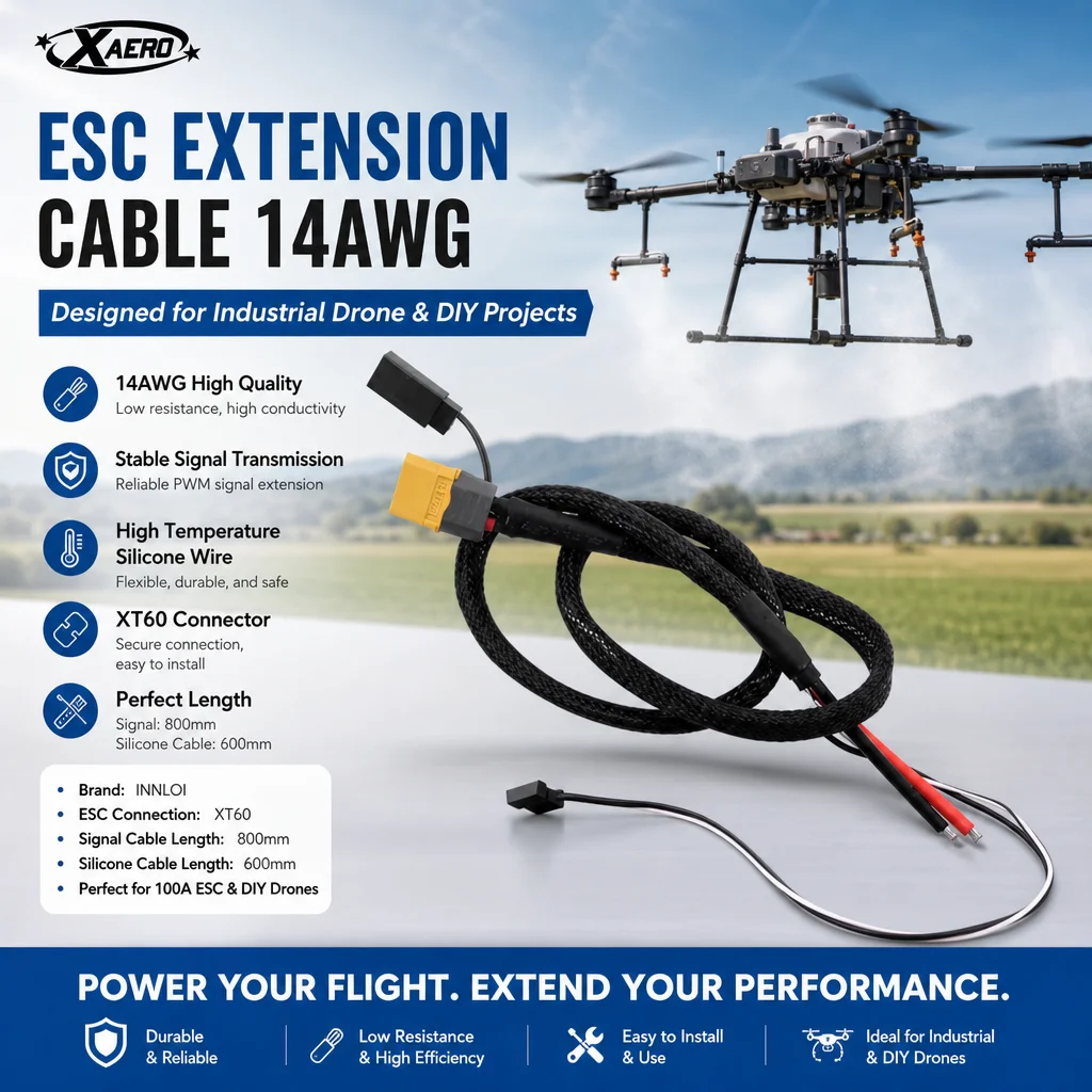 XAERO ESC-Verlängerungskabel Signalkabel 14AWG Silikon-PWM für 100A Geschwindigkeitsregler DIY Drohne