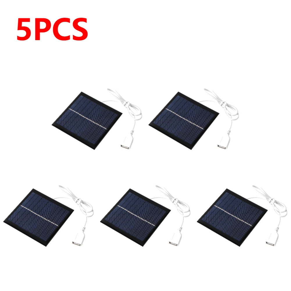 5.5V 1W Mini Solar Panel with USB Connection for DIY Projects and Chargers