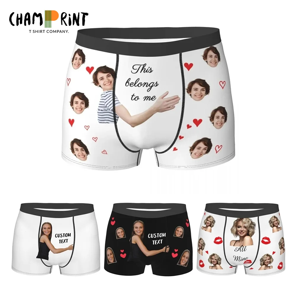 

Valentine's Day Personalize Boxer Face Custom Photo Man's Underwear Gift for Man Boyfriend Anniversary Birthday/Wedding Gifts