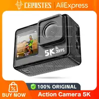 CERASTES Action Camera 5K 4K 60FPS WiFi Anti-shake Dual Screen 170° Wide Angle 30m Waterproof Sport Camera with Remote Control 1