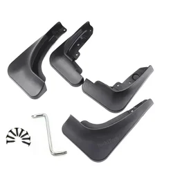 Durable No - Drill Mudguards & Splash Guards - Front & Rear Fender Protectors (Black)