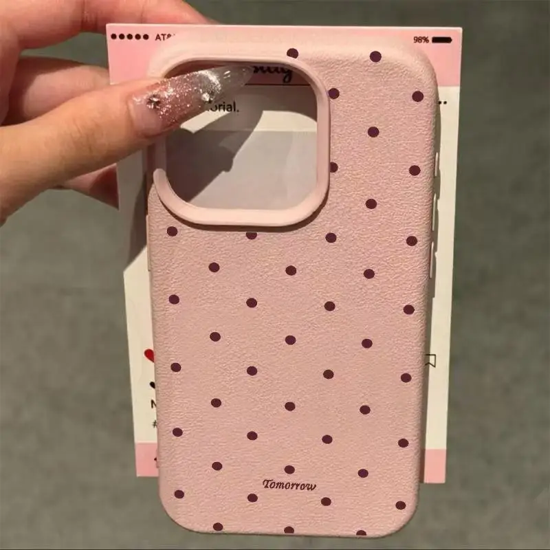 Ins Polka Dots Silicone Phone Case
