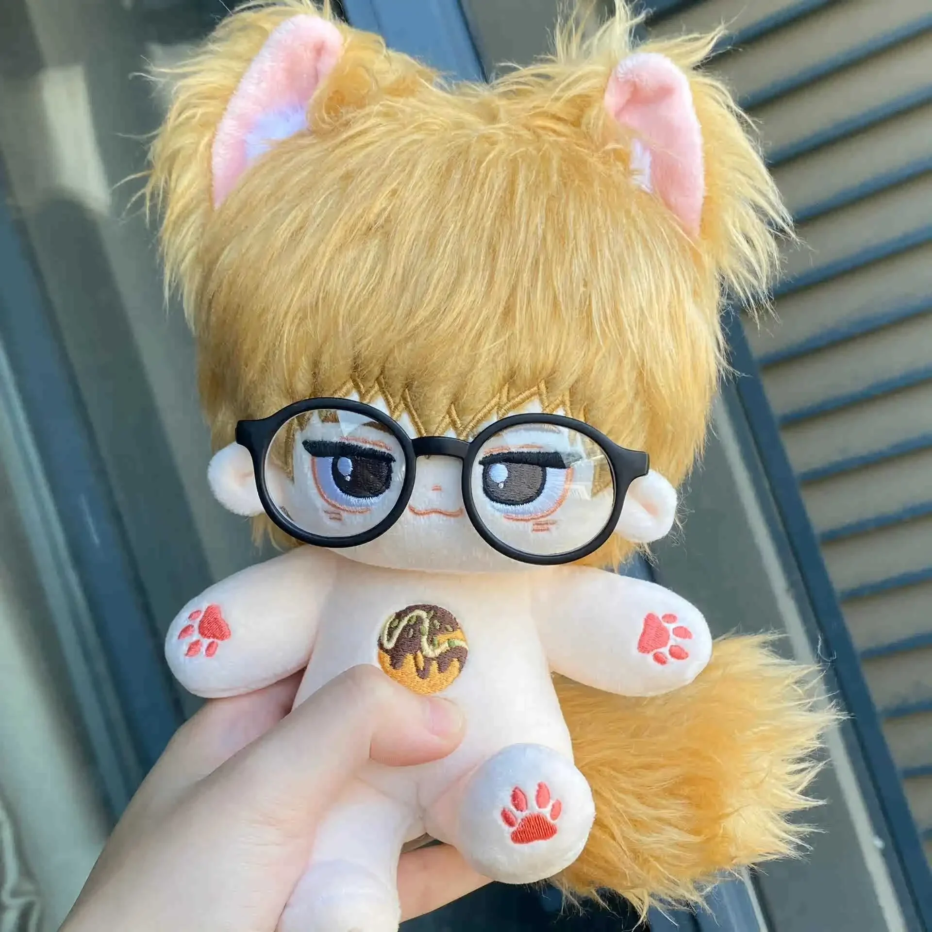 

In Stock 、Mobu Saiko Hyaku Reigen Arataka Anime Cute Monster Ear Tail Plush Stuffed Doll Body Dress UP Plushie