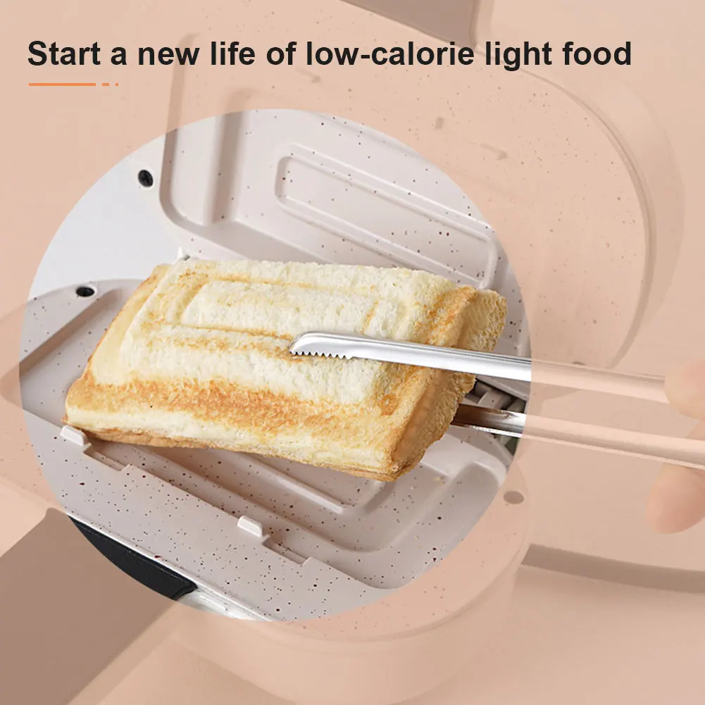 Sandwich Maker Bread Hot Dog Toaster Spill Proof Panini Press Double Sided Sandwich Making Machine Non Stick for Breakfast