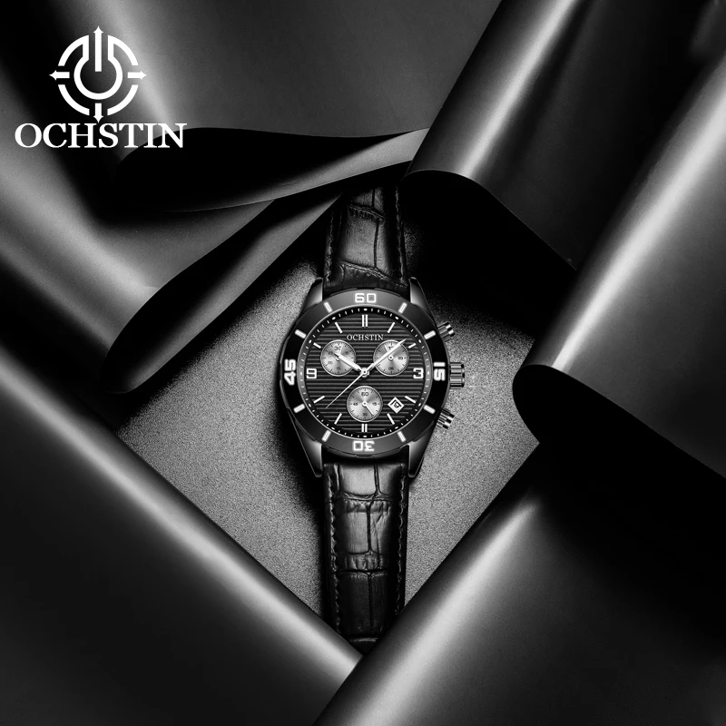 OCHSTIN Hot Model 2024 Mariner Series Atmosphere Simple Waterproof Watch Multifunction Quartz Movement Men's Quartz Watch