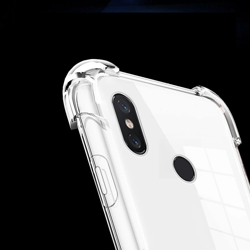 Transparent Shockproof Silicone Phone Case - Clear Protective Cover