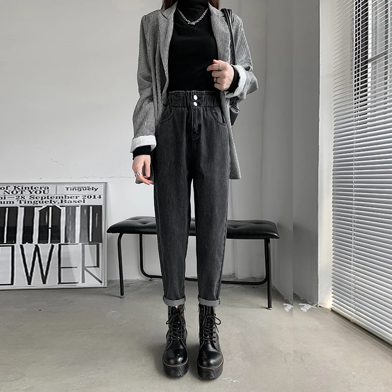 

2022 Winter Wide Leg High Waisted Jeans Women's Loose Straight Student Korea Full Matching Long Pants Jeans Women's Wear