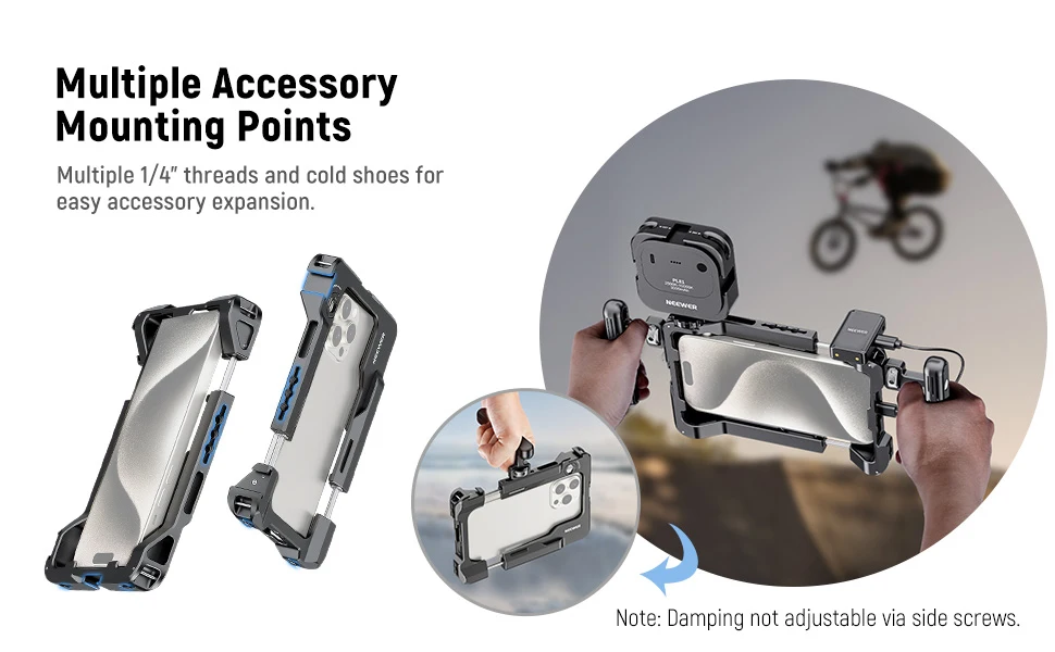 Neewer PA017 Universal Phone Lens Clamp w/17mm-37/58mm Filter Adapter & Tripod M