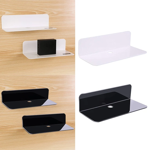 1/2Pcs Acrylic Self Adhesive Floating Wall Shelves Storage Display Shelf  Speaker