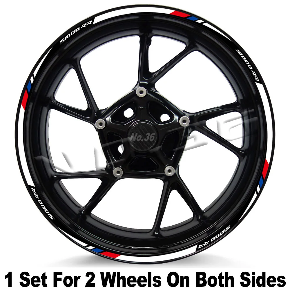 Waterproof Motorcycle Wheel Stickers & Rim Stripe Decals Tape Accessories