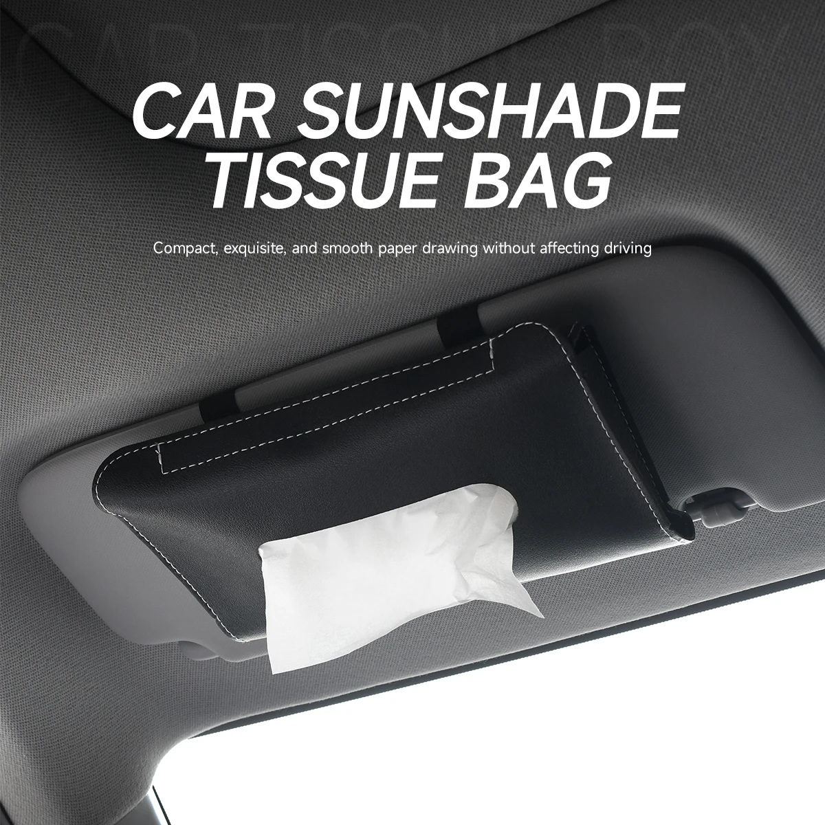 PU Leather Car Sun Visor Tissue Boxes Universal Fashion Car Tissue Holder Car Decoration Decor Auto Interior Accessories