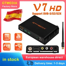 

GTMEDIA V7 HD DVB-S/S2/S2X Satellite Receiver V7 S2X Brand New Revision With USB WIFI HD Dongle Youtube ccam satellite receiver