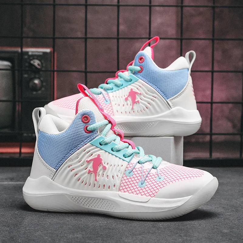 Brand Design Basketball Shoes For Kids Sneakers Comfort Cushion Boys Sport Sneakers Training Shoes Non-Slip Children\'s Sneakers