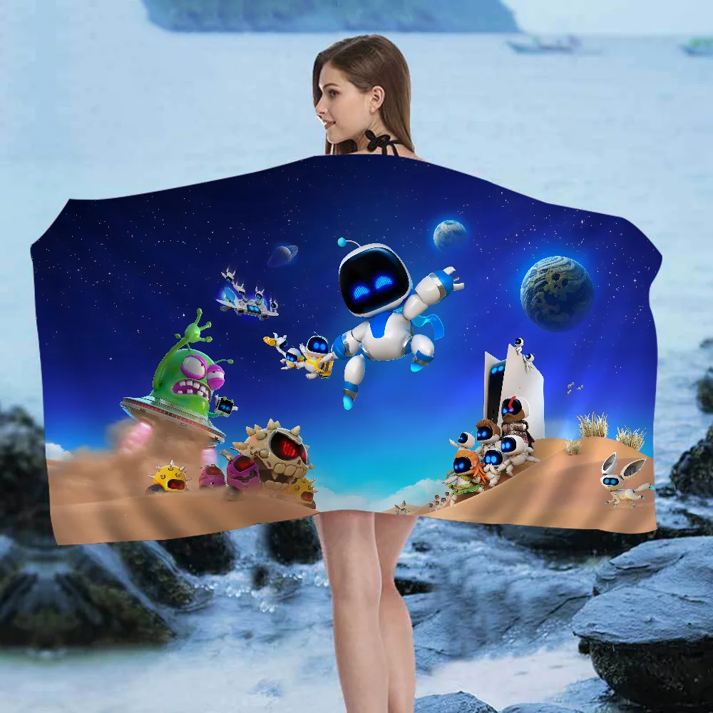 A-Astro B-Bot Game Robot Anime Beach Swimming Towel Soft Absorbent Washcloth Children's Gifts for Kids Travel Camping Gym 3