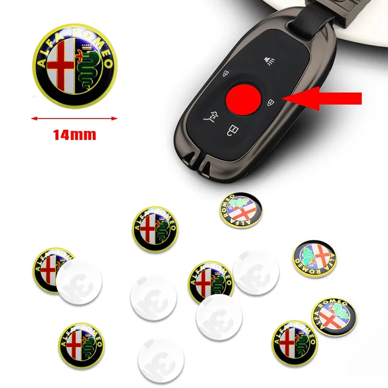 MTJBYDJH Autocollant Bouton Start/Stop Pour Alfa Romeo - Couvre-bouton Décoratif En Aluminium (Mito, Giulietta, Stelvio...)