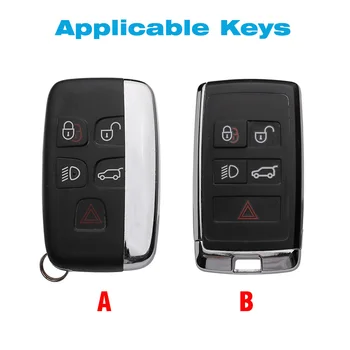 Custodia per chiave a distanza per auto in lega di zinco Shell Fob per Land Rover Range Rover Evoque Discovery Sport Velar per Jaguar XE E-PACE XF - Custodia per chiave a distanza per auto in lega di zinco Shell Fob per Land