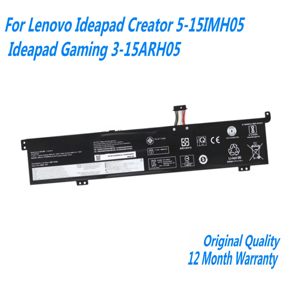 Batteria Per Laptop 11.4V 4000Mah Muslimatexmuslimb Sb10W89840 Per Lenovo Ideapad Creator 5-15Imh05 Ideapad Gaming 3-15Arh05