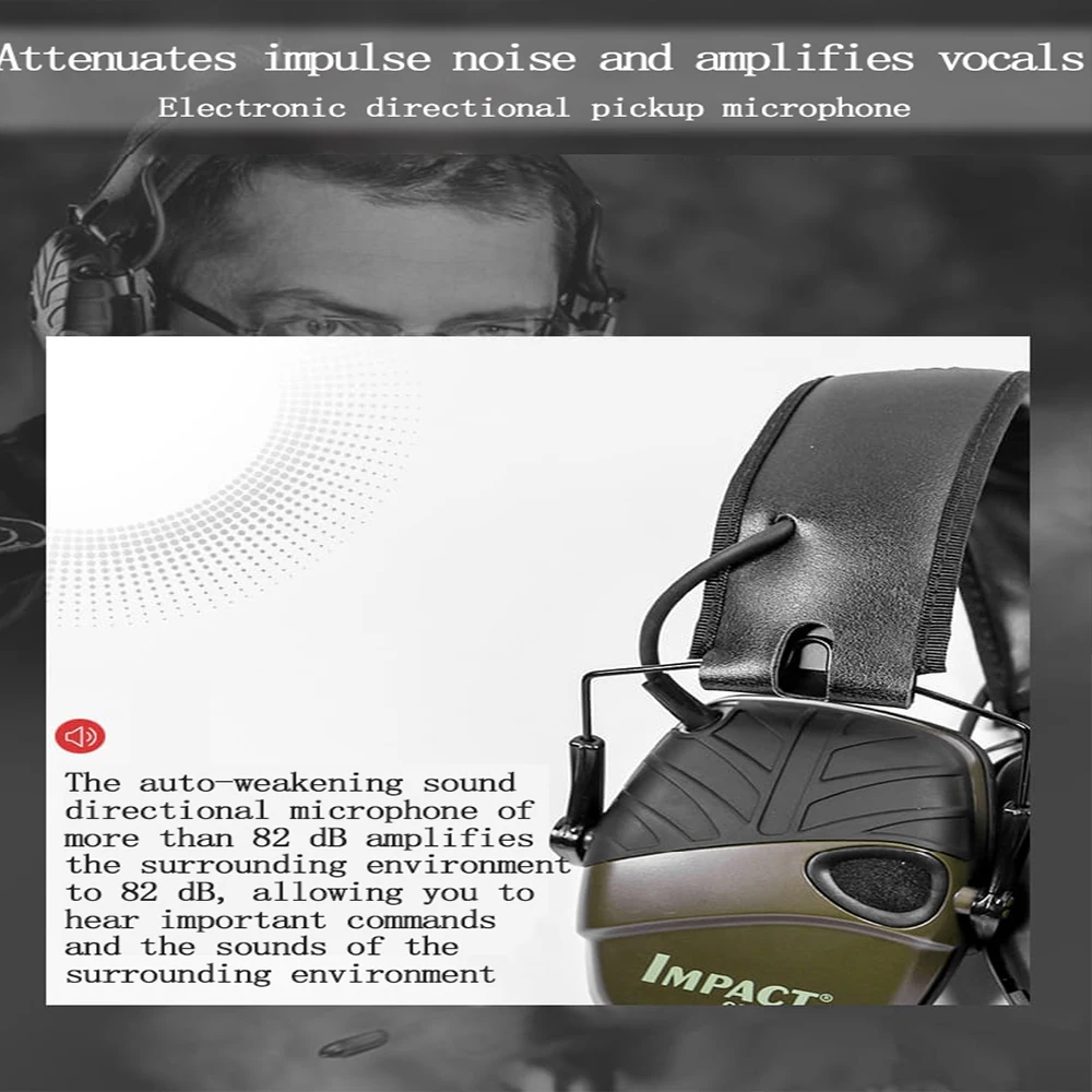 Howard Leight R-01526 Impact Sport Electronic Earmuff Shooting Protective Headset Foldable 3