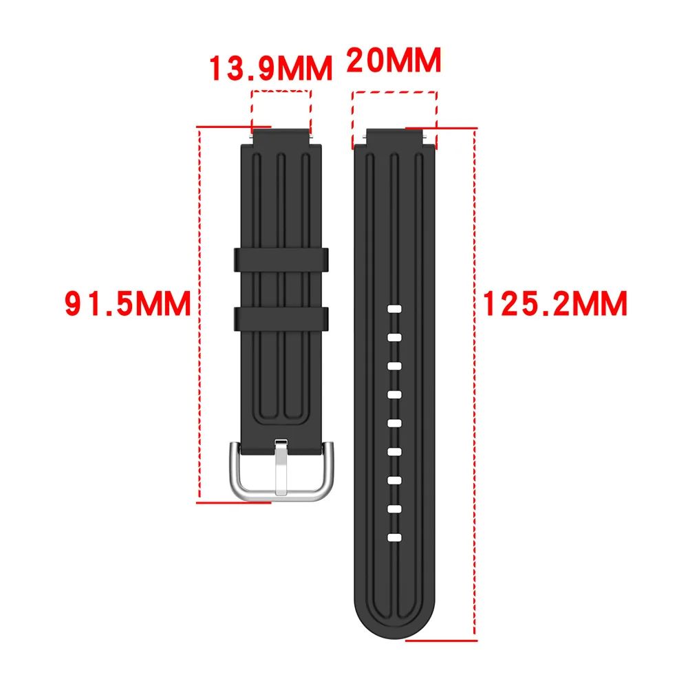 Textured Surface Quick Release Watchband with Silver Buckle – Premium Wrist Strap