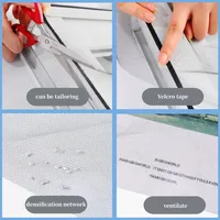 Anti Fly Mosquito Net Insect Bug Fly Screen Curtain Indoor DIY Self-Adhesive Window Mesh with Tape for Windows Accessories 4