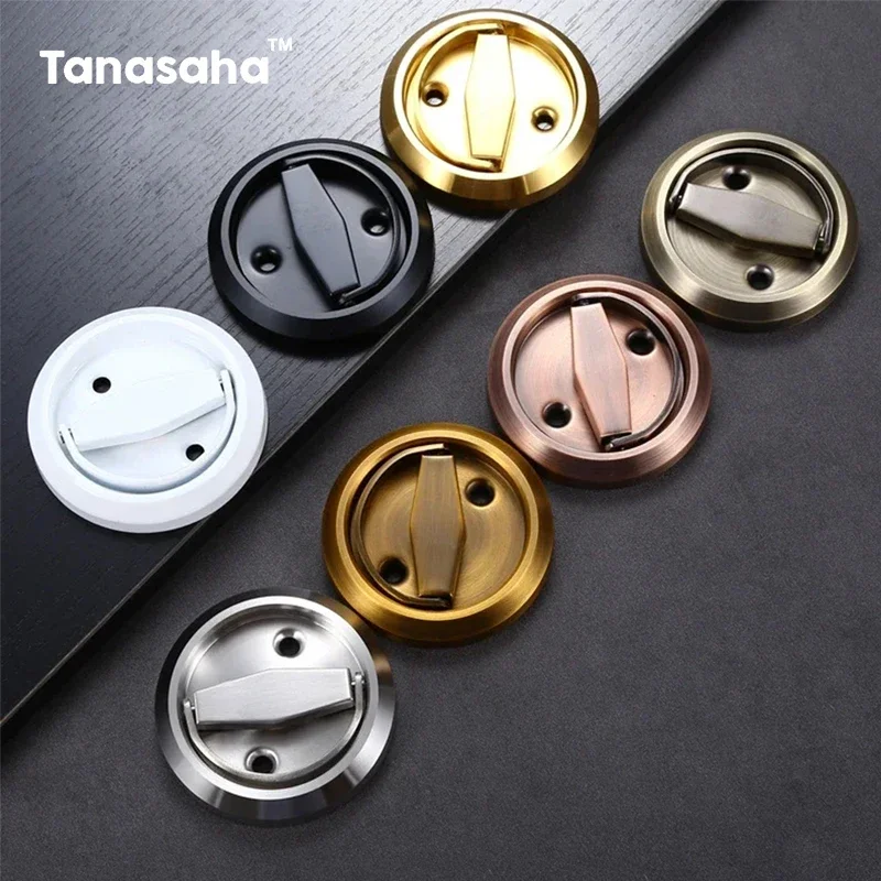 Hidden Door Lock Handles Stainless Steel 304 Drawer Pulls for Cabinets and Drawers Wardrobe