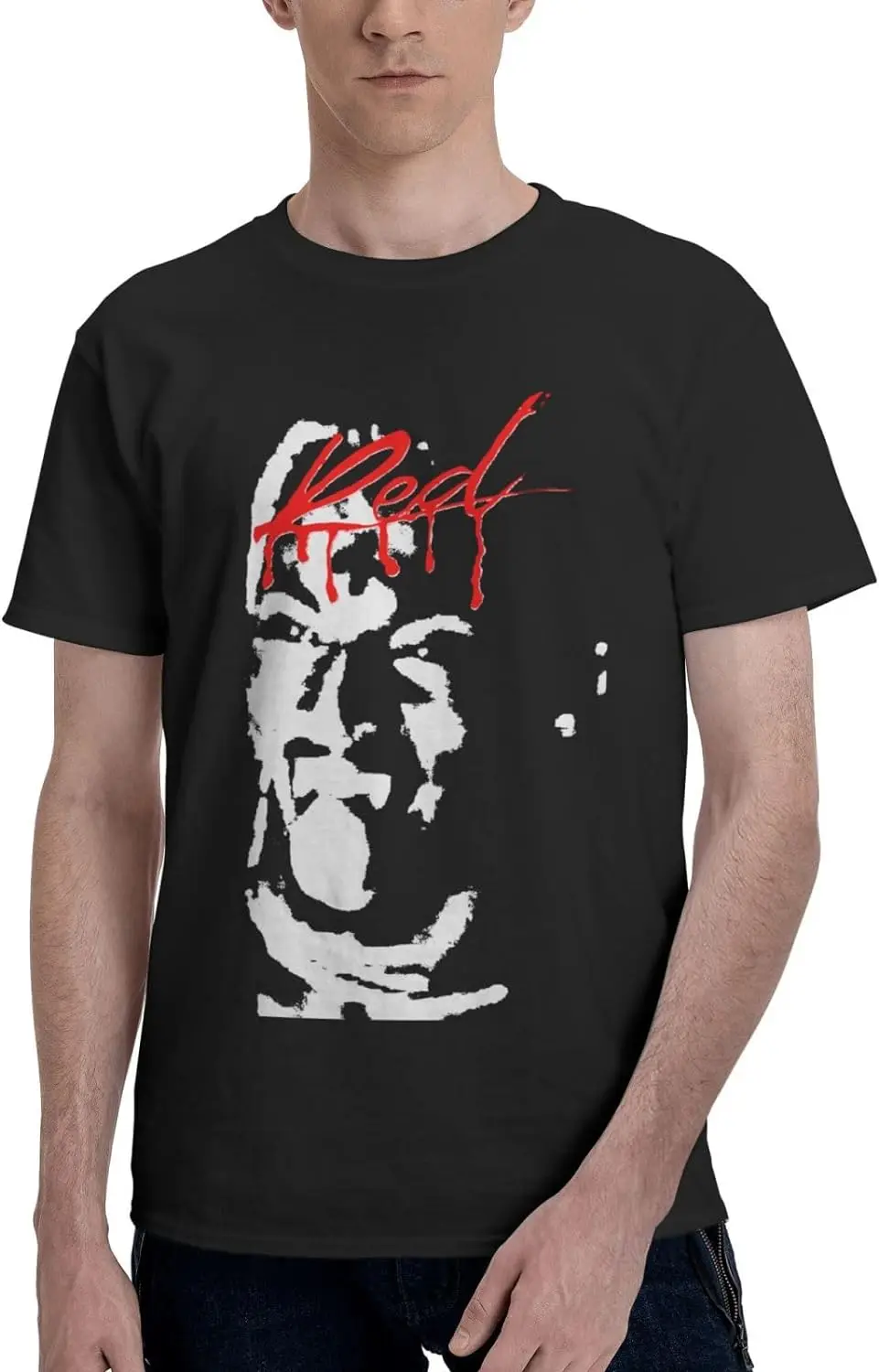 

Men's Shirt T-Shirt Rapper Graphic Printed Shirt Tee Cotton Top Black