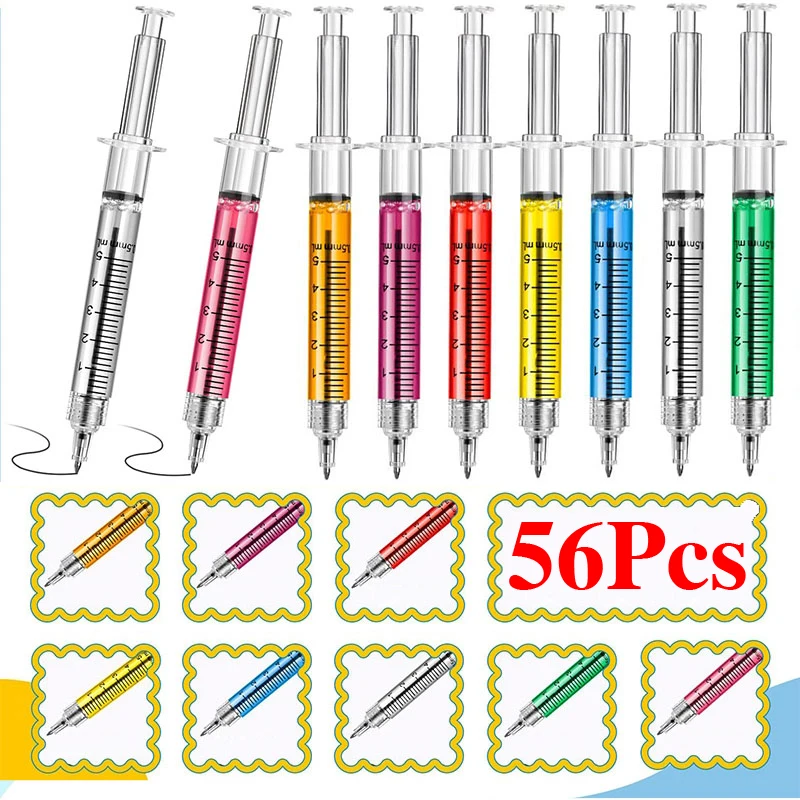 

Шариковая ручка типа инъекции, 56 шт., подарок врачу, медсестре, жидкая ручка, цветные модели, подарки для медсестер, студентов, ухода, оптовая продажа