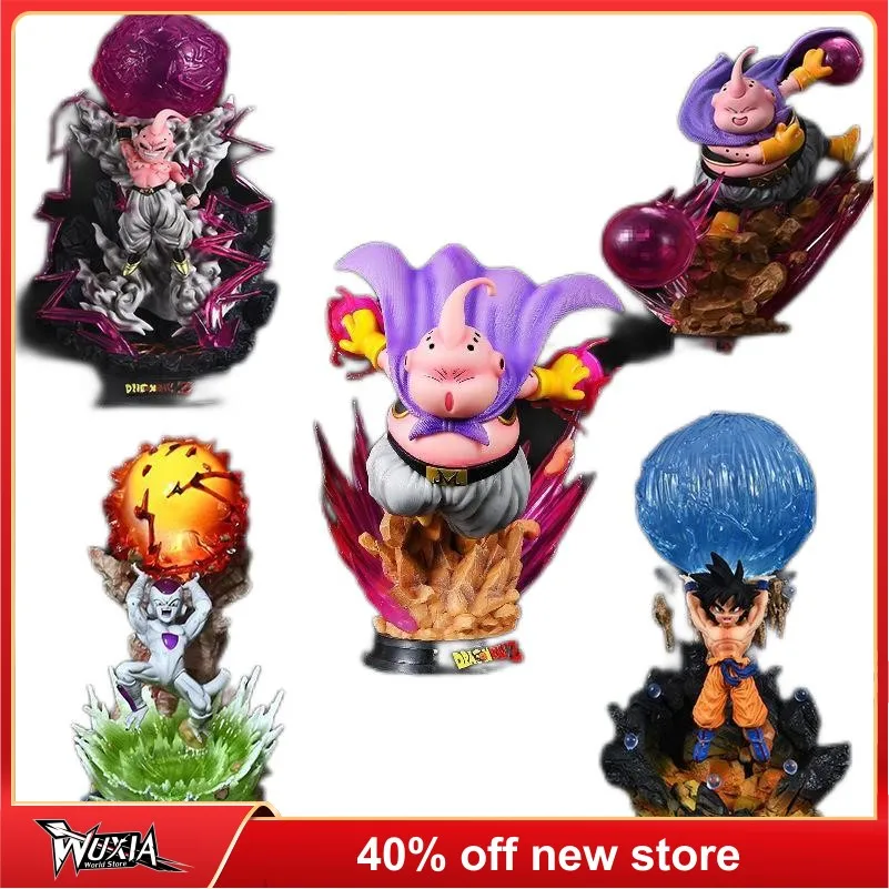 

Dragon Ball Figure Son Goku Frieza Burst Wave Shrapnel Majin Buu Collection Decoration Pvc Luminous Model Gift Toy for Children