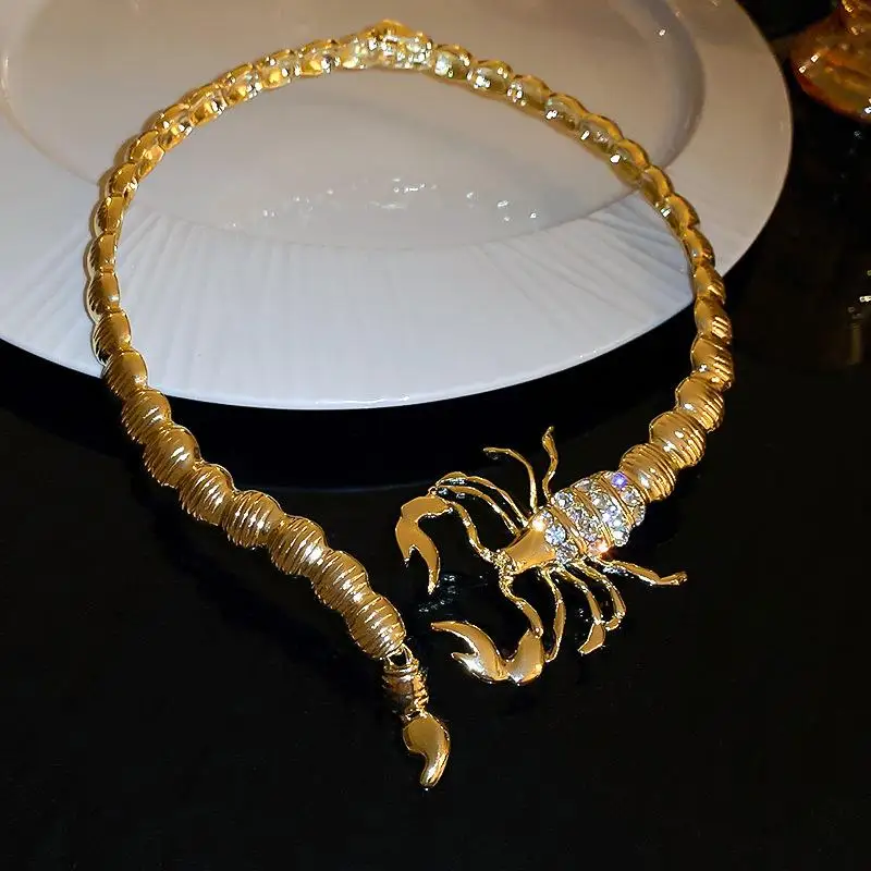 Scorpion Necklace For Men & Women - Stainless Steel Scorpio Constellation Pendant, Adjustable Chain, Hip Hop Punk Style