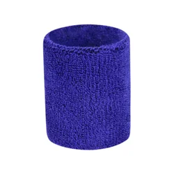 Colorful Cotton Unisex Sport Sweatband and Wrist Support Brace - 80x50 mm (Dark Blue)